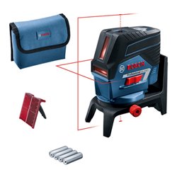 Bosch Kombilaser GCL 2-50 C mit 4 x 1,5-V-LR6-(AA)-Batterien Akku-Adapter RM 2