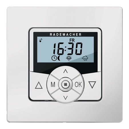 HomeTimer DuoFern ultraweiß inkl. Abdeckrahmen 3 V