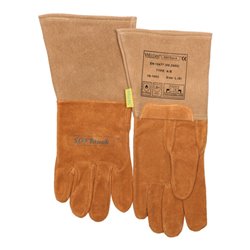 Weldas Schweißerhandschuhe Gr.L (9) orange Leder/Softouch/Wildleder EN388,EN12477 10PA
