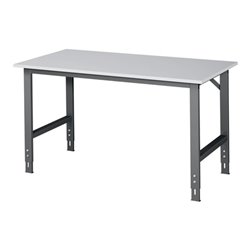 Rau Werktisch B1500xT800xH760/1080mm 22mm Melamin-Platte Gestell anthrazit