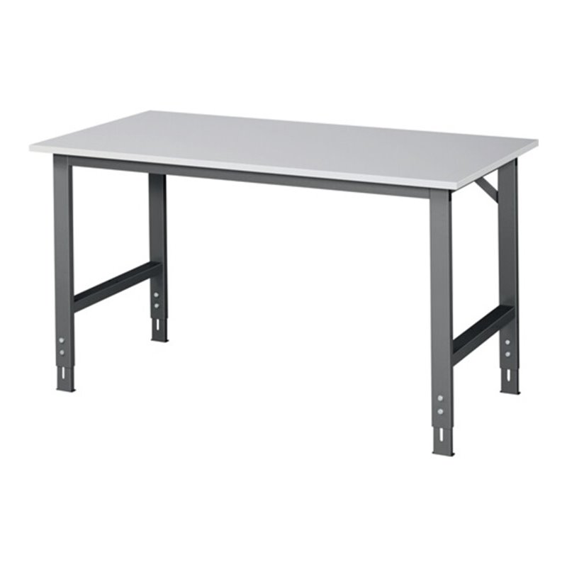 Rau Werktisch B1500xT800xH760/1080mm 22mm Melamin-Platte Gestell anthrazit