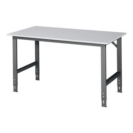 Rau Werktisch B1500xT800xH760/1080mm 22mm Melamin-Platte Gestell anthrazit