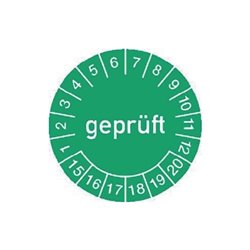 Mehrjahresprüfplakette D.30mm gepr. 2017-2022 Folie Btl. a 100 St.