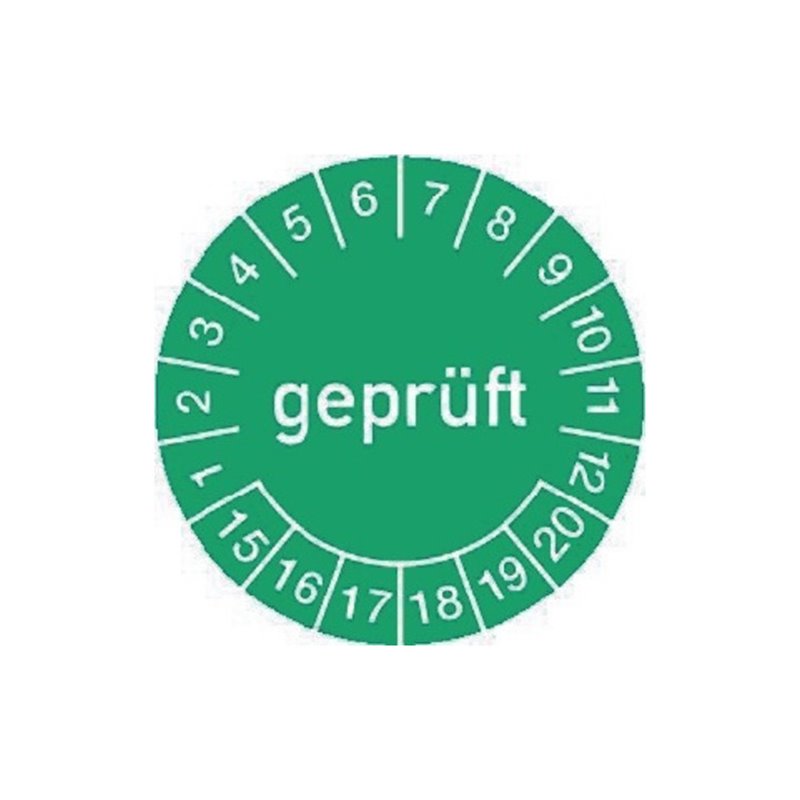 Mehrjahresprüfplakette D.30mm gepr. 2017-2022 Folie Btl. a 100 St.