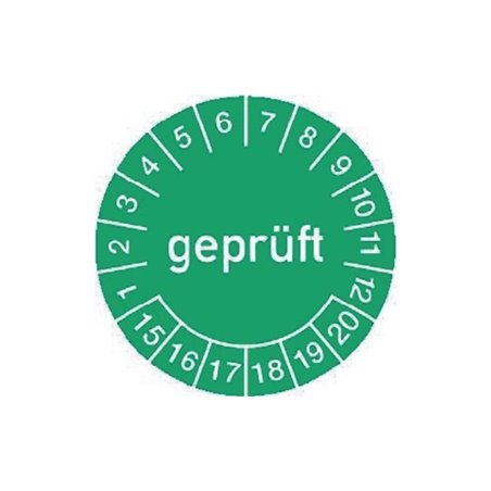 Mehrjahresprüfplakette D.30mm gepr. 2017-2022 Folie Btl. a 100 St.