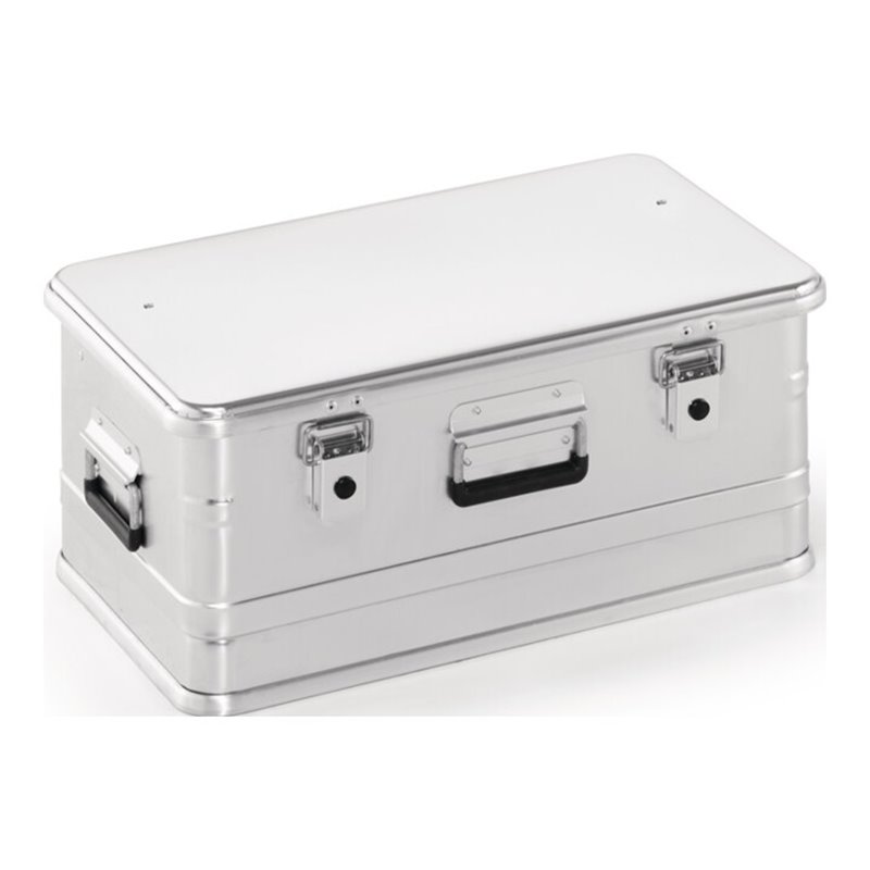 Aluminiumbox L582xB385xH262mm 47l m.Klapphebelverschlüssen m.Bohrungen