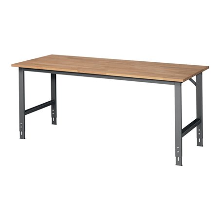 Rau Werktisch B2000xT800xH760/1080mm 22mm Buche-Platte Gestell anthrazit