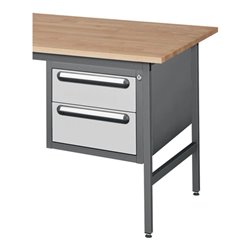 Rau Unterbauschrank 1x150 1x180mm für Werktisch B.1500/2000mm anthrazit/lichtgrau