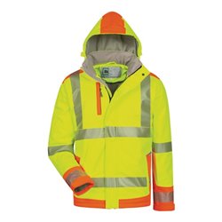 Warnschutzsoftshelljacke Rickmer Gr. XXXL gelb/orange 100% PES Feldtmann