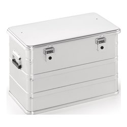 Aluminiumbox L582xB385xH397mm 76l m.Klapphebelverschlüssen m.Bohrungen