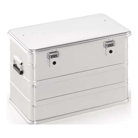 Aluminiumbox L582xB385xH397mm 76l m.Klapphebelverschlüssen m.Bohrungen