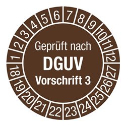 Mehrjahresprüfplakette D.30 mmBxL Geprüft n.DGUV3 18-27 Folie