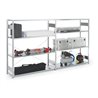 Großfach-Steckregal H2000xB1700xT600mm Anbauregalrzsilber 4Stahlböden