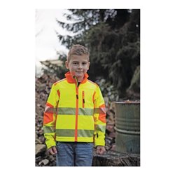 Terrax Kinder-Warnschutzsoftshelljacke Gr.128 gelb/orange 100% PES 1 St.