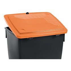 Craemer Transportbehälter basaltgrau 400l m. Deckel orange L945xB725xH930mm