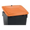 Craemer Transportbehälter basaltgrau 400l m. Deckel orange L945xB725xH930mm