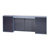Werkzeugschrank H600xB1600xT200mm silber anth.4 Lochrückwände,2 Türen