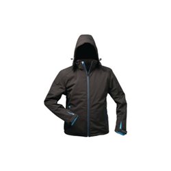 Wintersoftshelljacke Uranos Gr.XXXL schwarz/blau 96% PES/4% EL