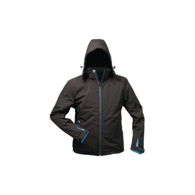 Wintersoftshelljacke Uranos Gr.XXXL schwarz/blau 96% PES/4% EL