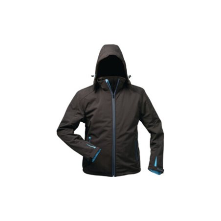 Wintersoftshelljacke Uranos Gr.XXXL schwarz/blau 96% PES/4% EL