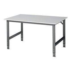 Rau Werktisch B1500xT1000xH760/1080mm 22mm Melamin-Platte Gestell anthrazit