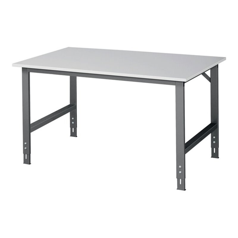 Rau Werktisch B1500xT1000xH760/1080mm 22mm Melamin-Platte Gestell anthrazit