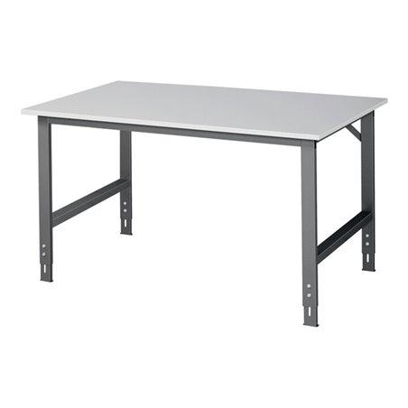 Rau Werktisch B1500xT1000xH760/1080mm 22mm Melamin-Platte Gestell anthrazit