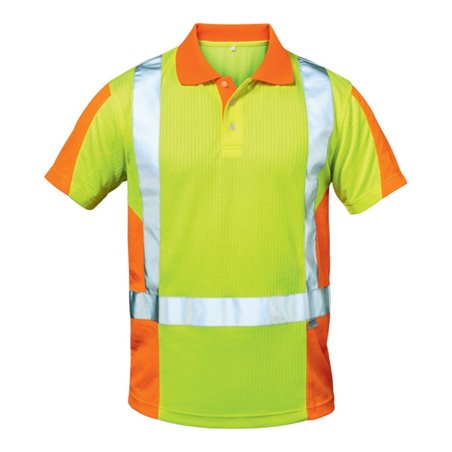 Warnschutzpoloshirt Zwolle Gr.L gelb/orange ELYSEE