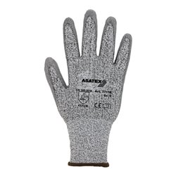 Schnittschutzhandschuhe Gr.8 grau/grau EN 388 PSA II HDPE m.PU 10 PA ASATEX