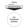 Grundplakette B80xL40mm Prüfung gemäß Paragraph Folie Btl. a 100 St.