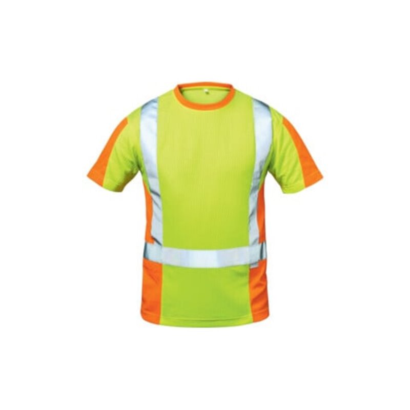 Feldtmann Warnschutz T-Shirt Utrecht Gr.S gelb/orange 75% PES/25% CO FELDTMANN