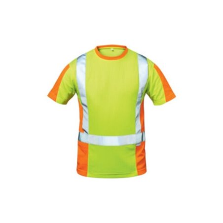 Feldtmann Warnschutz T-Shirt Utrecht Gr.S gelb/orange 75% PES/25% CO FELDTMANN