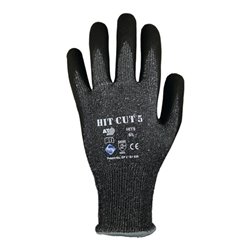 Asatex Schnittschutzhandschuhe HIT CUT 5 Gr.8 grau/schwarz EN 388 Kat.II 12 PA