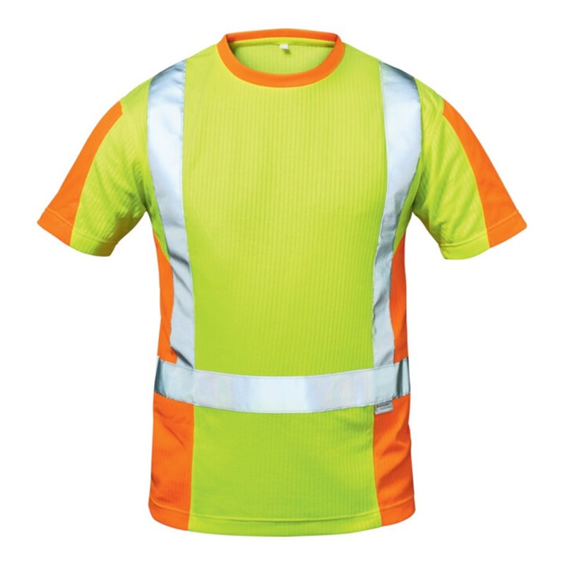 Feldtmann Warnschutz T-Shirt Utrecht Gr.L gelb/orange 75% PES/25% CO FELDTMANN