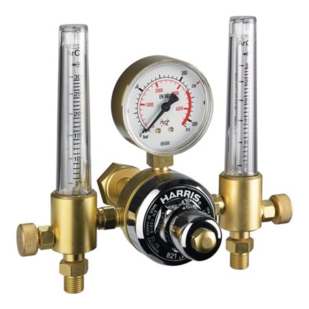Flaschendruckminderer 821-F Argon/CO₂ 200bar Doppelflowmeter 30l/min
