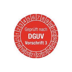 Mehrjahresprüfplakette D.30mm Geprüft n. DGUV3 17-26 Folie Btl. a 100 St.