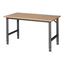 Rau Werktisch B1500xT800xH760/1080mm 22mm Buche-Platte Gestell anthrazit