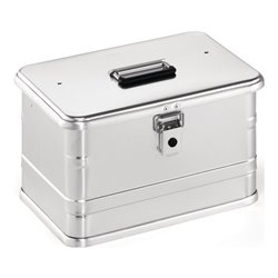 Aluminiumbox L432xB335xH275mm 29l m.Klapphebelverschlüssen m.Bohrungen