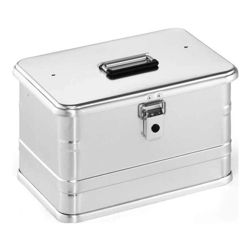 Aluminiumbox L432xB335xH275mm 29l m.Klapphebelverschlüssen m.Bohrungen