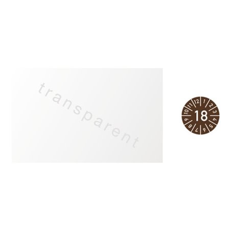 Einjahreskabelprüfplakette B25xL60mm Jahr 2018 m.Monaten Folie