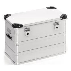 Aluminiumbox L582xB385xH410mm 76l m.Klappverschluss u.Stapelecken