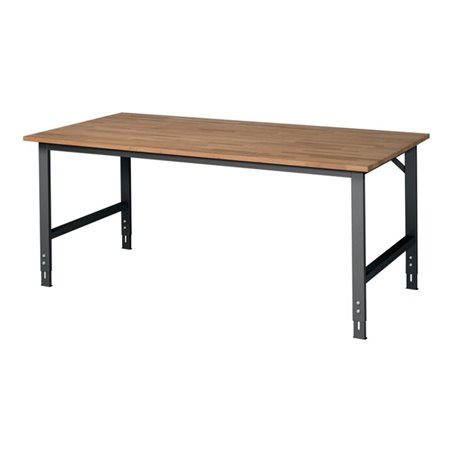 Rau Werktisch B2000xT1000xH760/1080mm 22mm Buche-Platte Gestell anthrazit