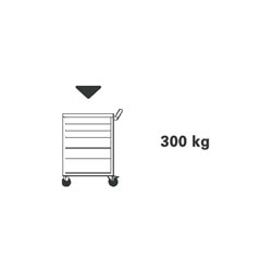 Stahlwille Werkzeugwagen B.780xT.499xH.912mm 126-tlg. Werkz. 8 Module m. 3 Schubl. bestückt