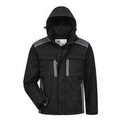 Softshelljacke Posen Gr.XXL schwarz/grau 100% PES