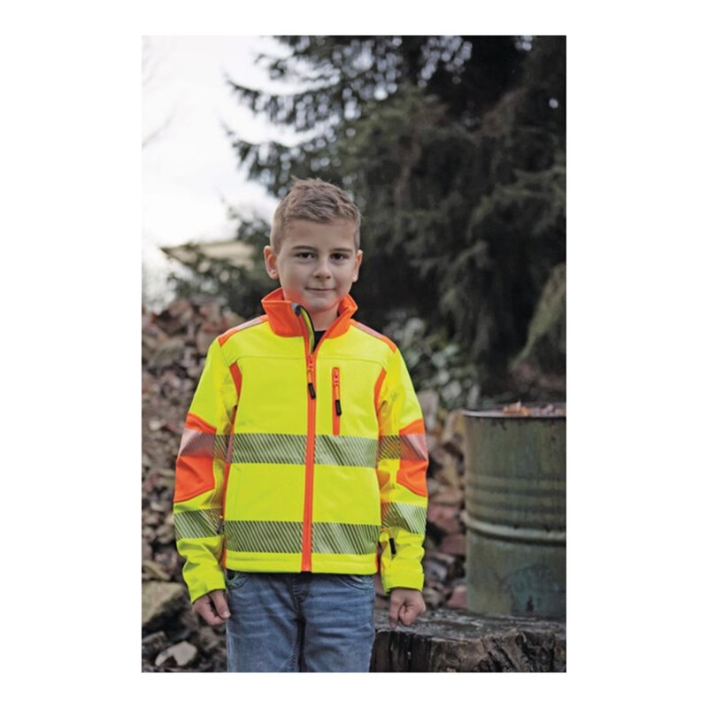 Terrax Kinder-Warnschutzsoftshelljacke Gr.152 gelb/orange 100% PES 1 St.