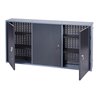 Werkzeugschrank H600xB1200xT200mm silber anth.3 Lochrückwände,3 Türen