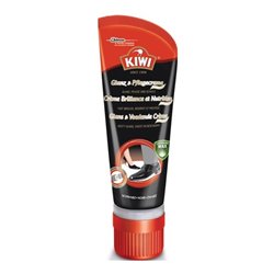 Pflegecreme m. Schwammaufträger schwarz 75 ml f. alle Leder Kiwi