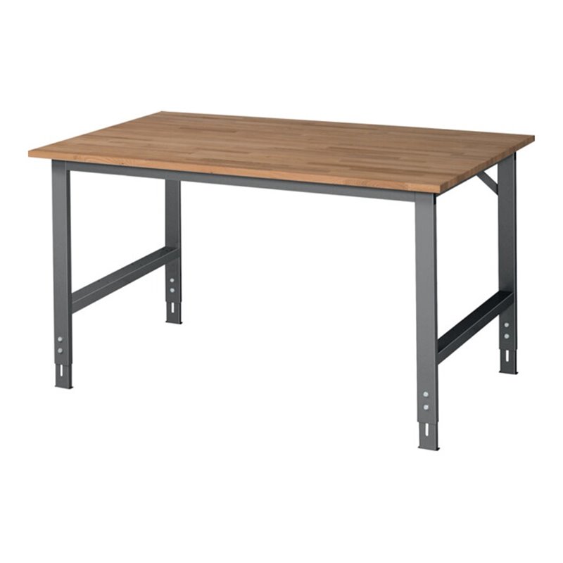 Rau Werktisch B1500xT1000xH760/1080mm 22mm Buche-Platte Gestell anthrazit