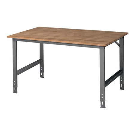 Rau Werktisch B1500xT1000xH760/1080mm 22mm Buche-Platte Gestell anthrazit