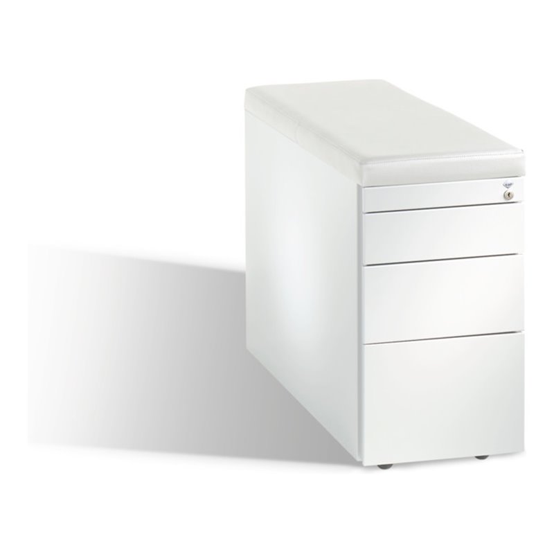 C+P Sitzcontainer Asisto Small M/2/3/4, H570xB330xT800mm Front Reinweiß Korpus Reinweiß